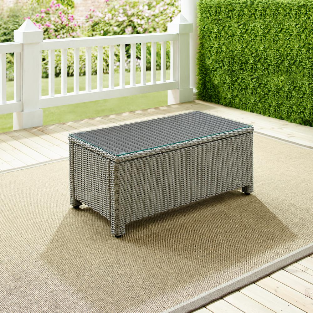 Bradenton Outdoor Wicker Coffee Table Gray - Durable and Stylish - Navarrete Furniture