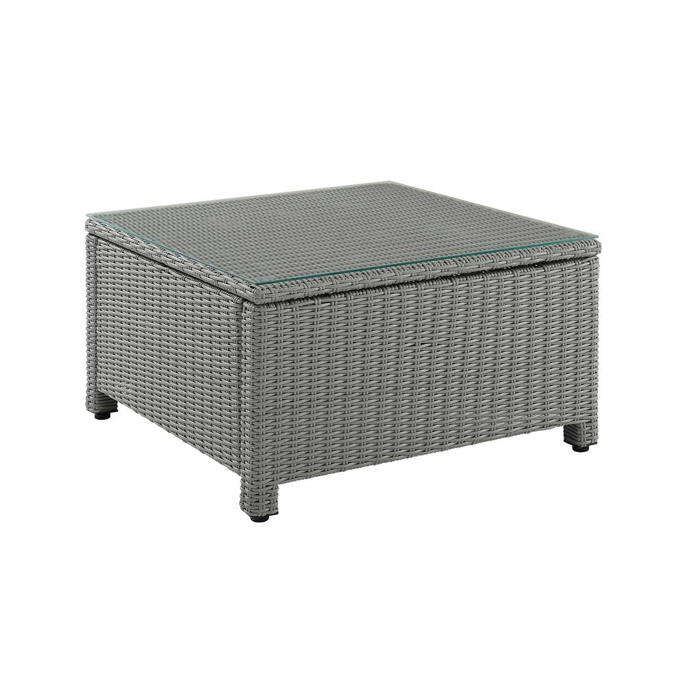 Bradenton Outdoor Wicker Sectional Coffee Table Gray - Durable and Stylish