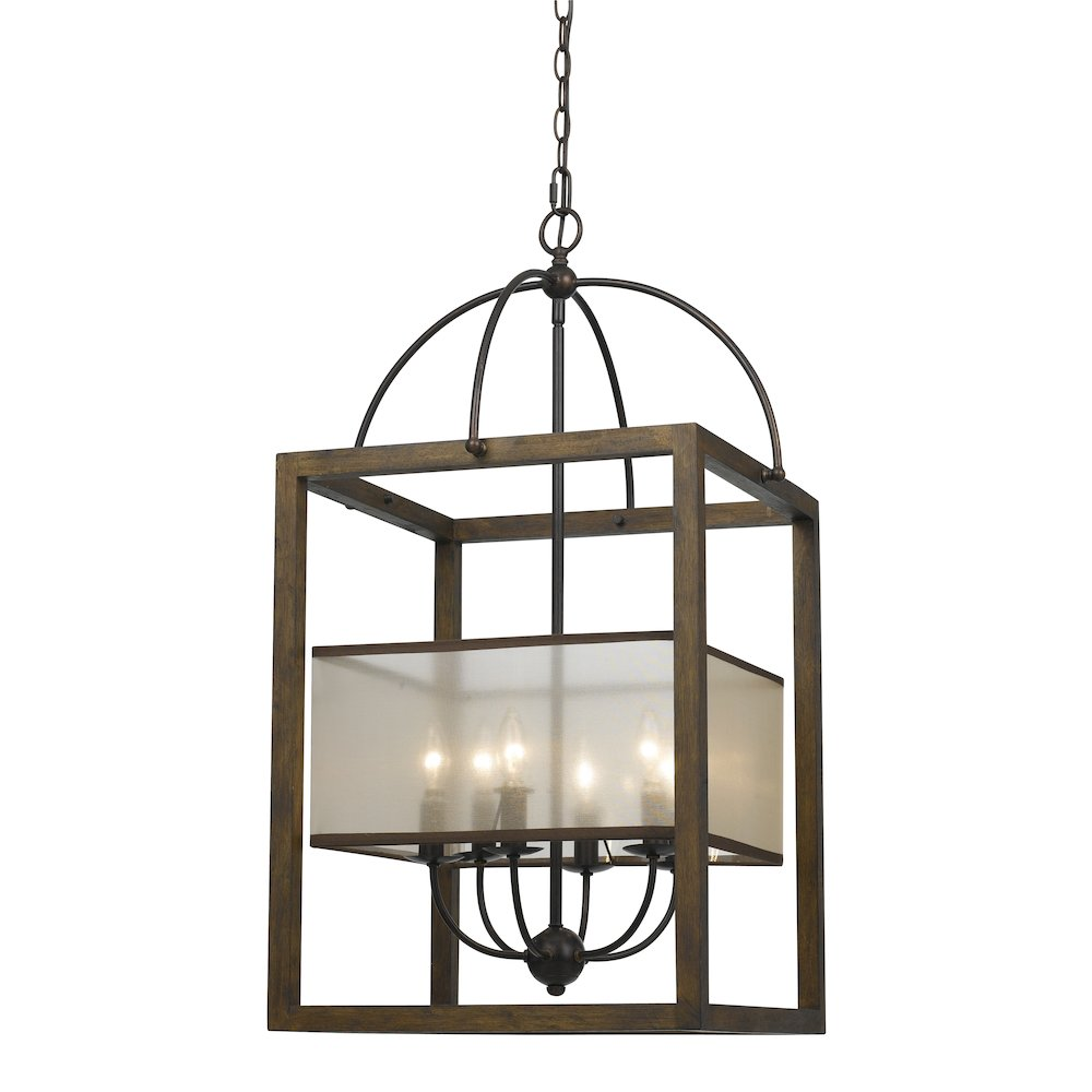 60W X 6 Rectangular Chandelier - Elegant Lighting for Your Space