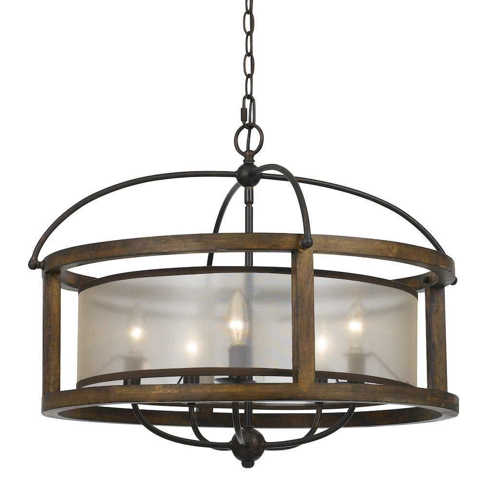 60W X 5 Round Chandelier - Elegant Lighting Fixture for Your Home