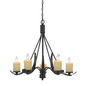 Enhance Your Space with the 25.5 Inch Tall Metal Chandelier in Black Smith Finish