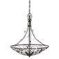 Elevate Your Space with the 26.5" Inch Tall Metal Chandelier in Iron Rust Finish - Elegant Lighting Fixture