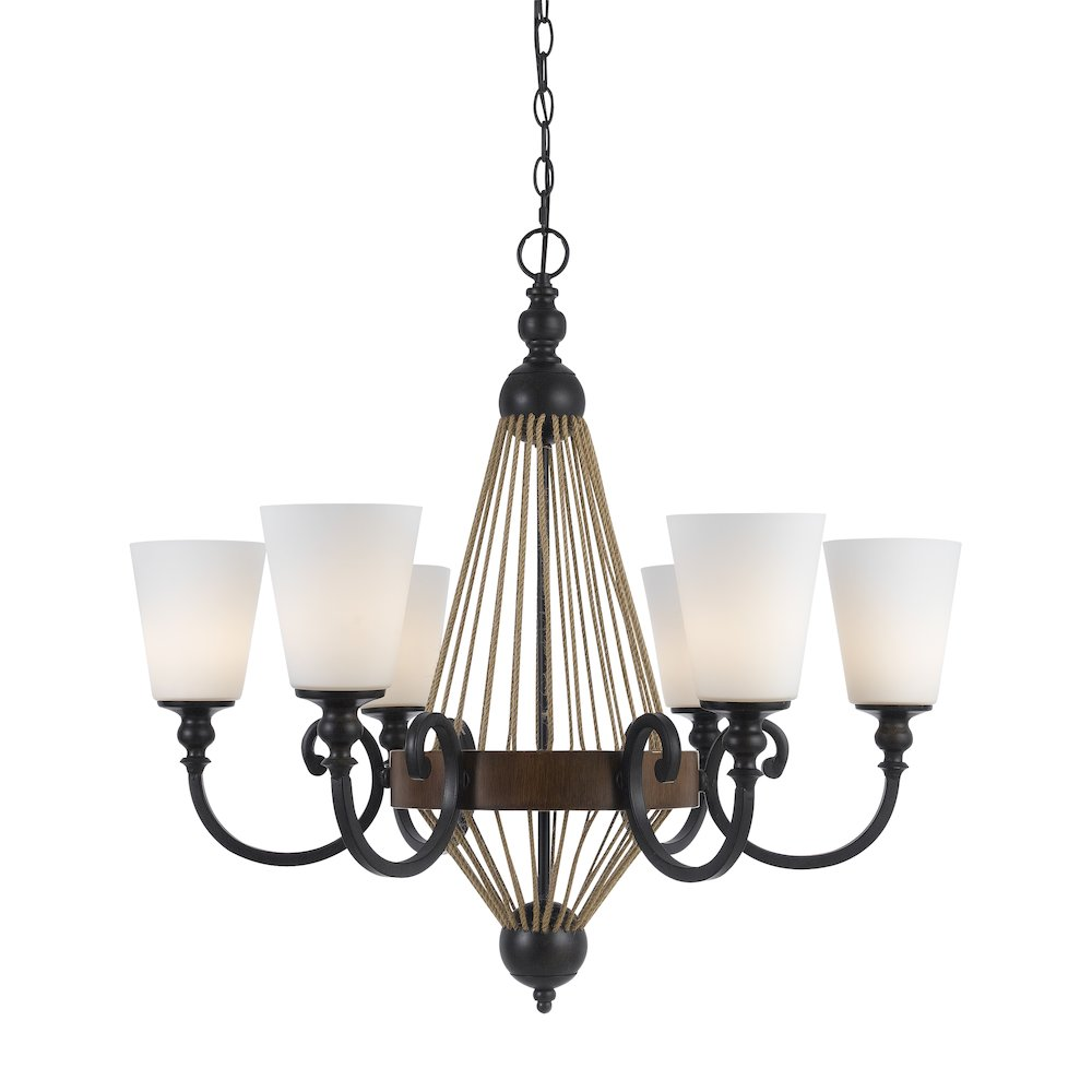 6 Light Monticello Chandelier - Elegant Lighting for Your Space