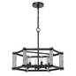 60W x 6 Rutland Hammered Metal Chandelier - Industrial Rustic Style