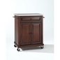 Compact Stainless Steel Top Kitchen Cart Mahogany/Stainless Steel - Mobile Storage for Your Kitchen