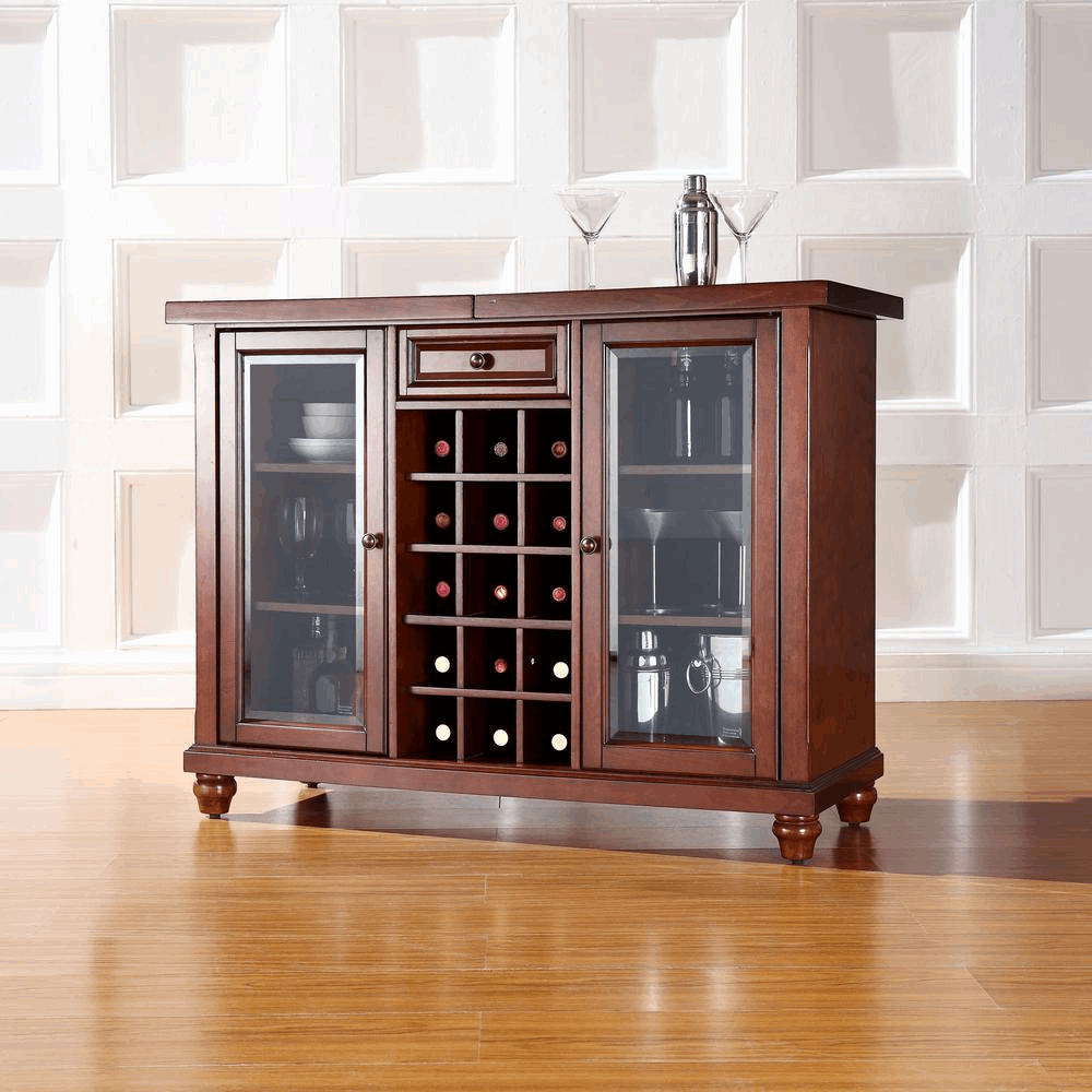 Cambridge Sliding Top Bar Cabinet Mahogany