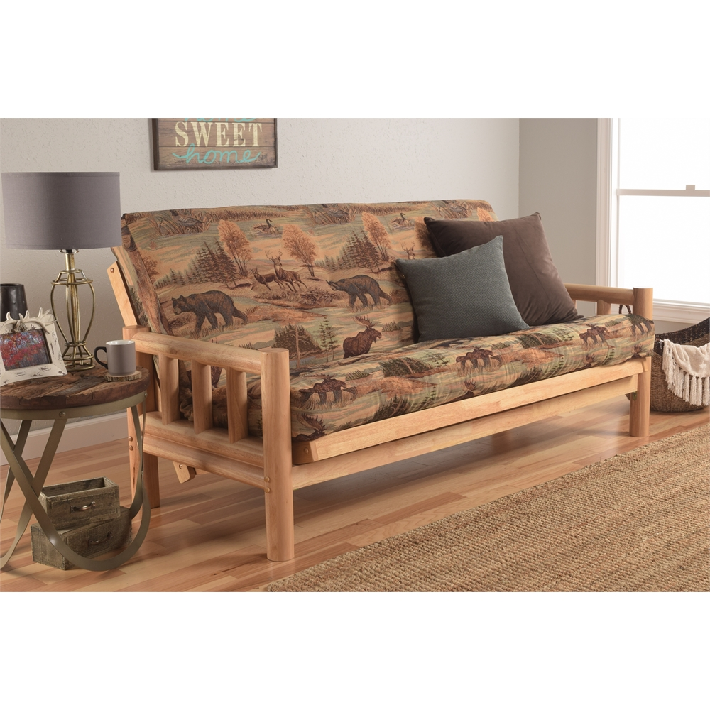 Lodge Frame-Natural Finish-Canadian Mattress | Rustic Hardwood Futon Frame