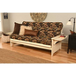 Classic Hardwood Frame Convertible Futon Sofa Bed - Antique White Finish