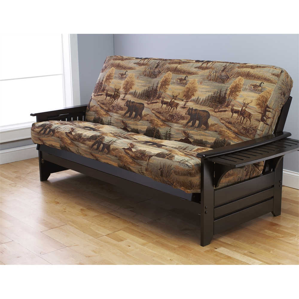 Phoenix Frame-Espresso Finish-Canadian Mattress - Solid Hardwood Futon Sofa Bed