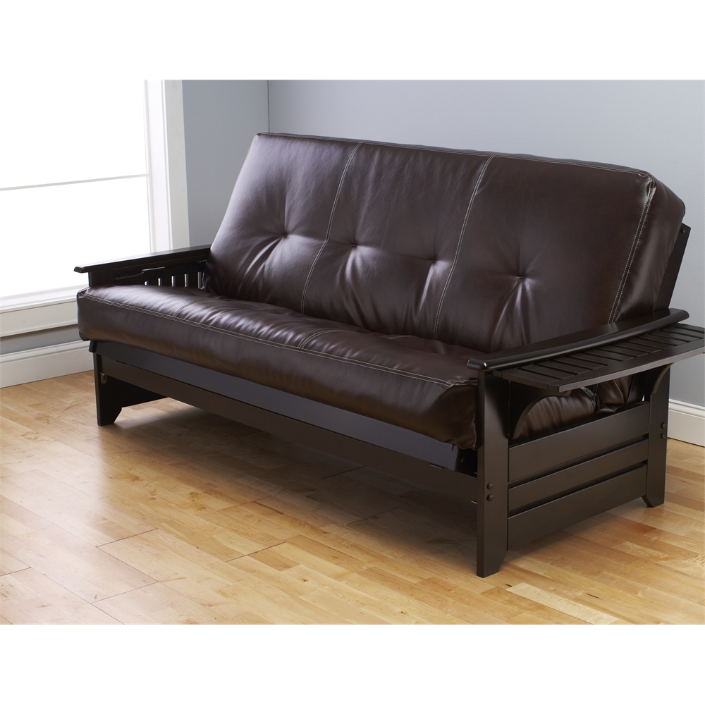 Phoenix Frame-Espresso Finish-Oregon Trail Java Mattress - Versatile and Stylish Hardwood Futon Sofa Bed