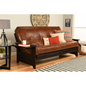 Phoenix Frame-Espresso Finish-Oregon Trail Saddle Mattress - Classic Hardwood Futon