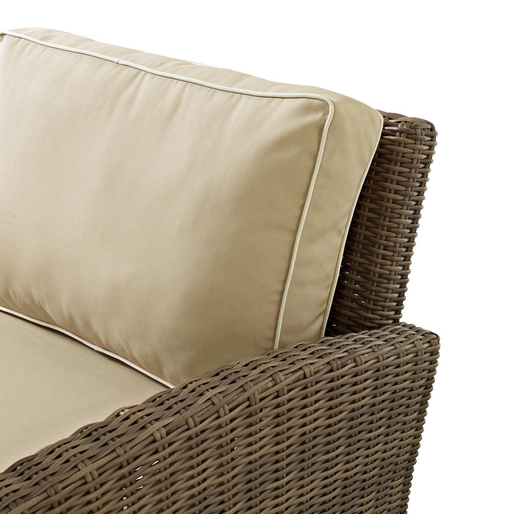 Bradenton Outdoor Wicker Sectional Right Side Loveseat - Sand/Weathered Brown | Durable & Stylish