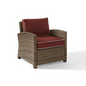 Bradenton Outdoor Wicker Armchair Sangria/Weathered Brown - Comfort and Style for Your Backyard Retreat