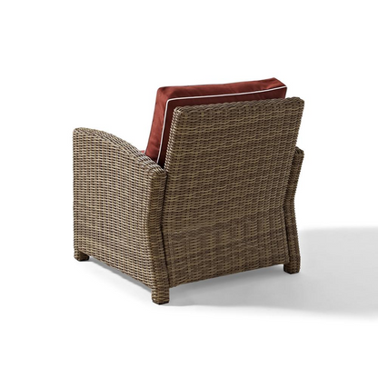 Bradenton Outdoor Wicker Armchair Sangria/Weathered Brown - Comfort and Style for Your Backyard Retreat