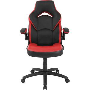 Lorell Bucket Seat High-back Gaming Chair - Red, Black Seat - Red, Black Back - 5-star Base - 28" Length x 20.5" Width x 47.5" Height - Navarrete Furniture