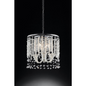 Fairy Mist Crystal Ceiling Lamp - Elegant Designer Crystal White Floral Accent - Silver Base Finish