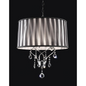 Lady Crystal Ceiling Lamp - Elegant Shade, Polished Metal Arms, Dangling Glass Crystals