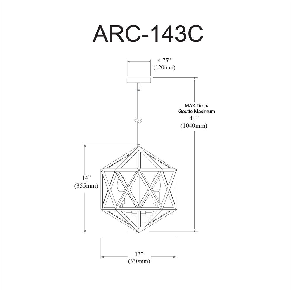 3LT Incandescent Chandelier, WH/VB - Modern Lighting for Contemporary and Traditional Design Schemes