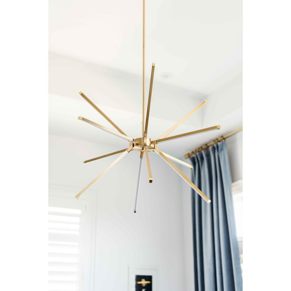 Sleek Minimalism: 60W Chandelier AGB, WH Acrylic Diffuser