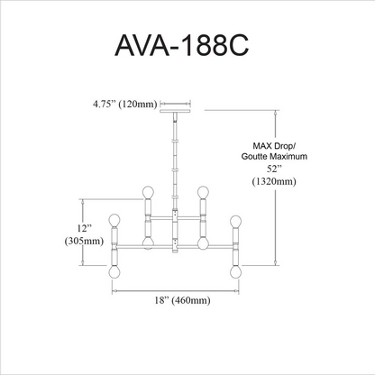 8LT Incandescent Chandelier, VB - Elegant Lighting for Any Room