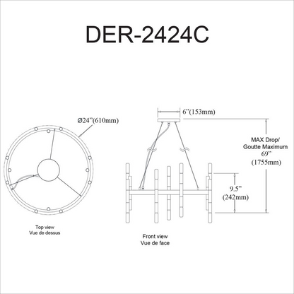 24LT Chandelier, MB & AGB - Modern and Artful Design for Any Room