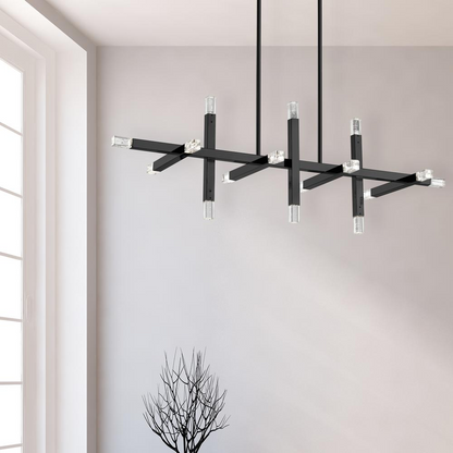 48W Horiz Chandelier, Contemporary Francesca Chandelier | Modern Lighting Fixture