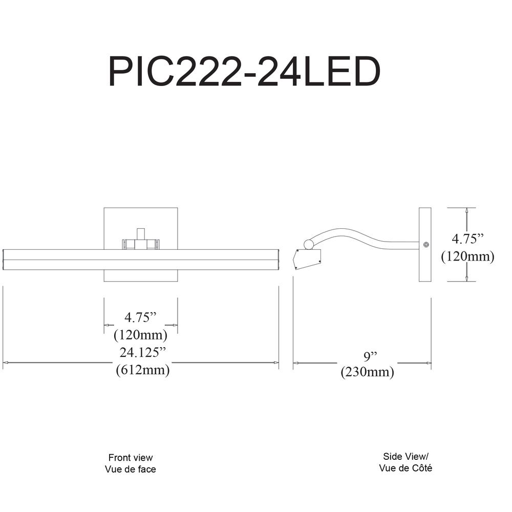 30W Picture Light, SC, Frosted Glass - Sleek and Elegant Lighting for Artwork