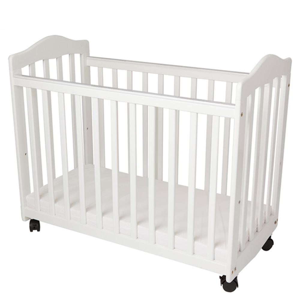 2-in-1 Convertible Cradle & Mini Crib with Mattress, White - Cozy and Versatile Nursery Solution