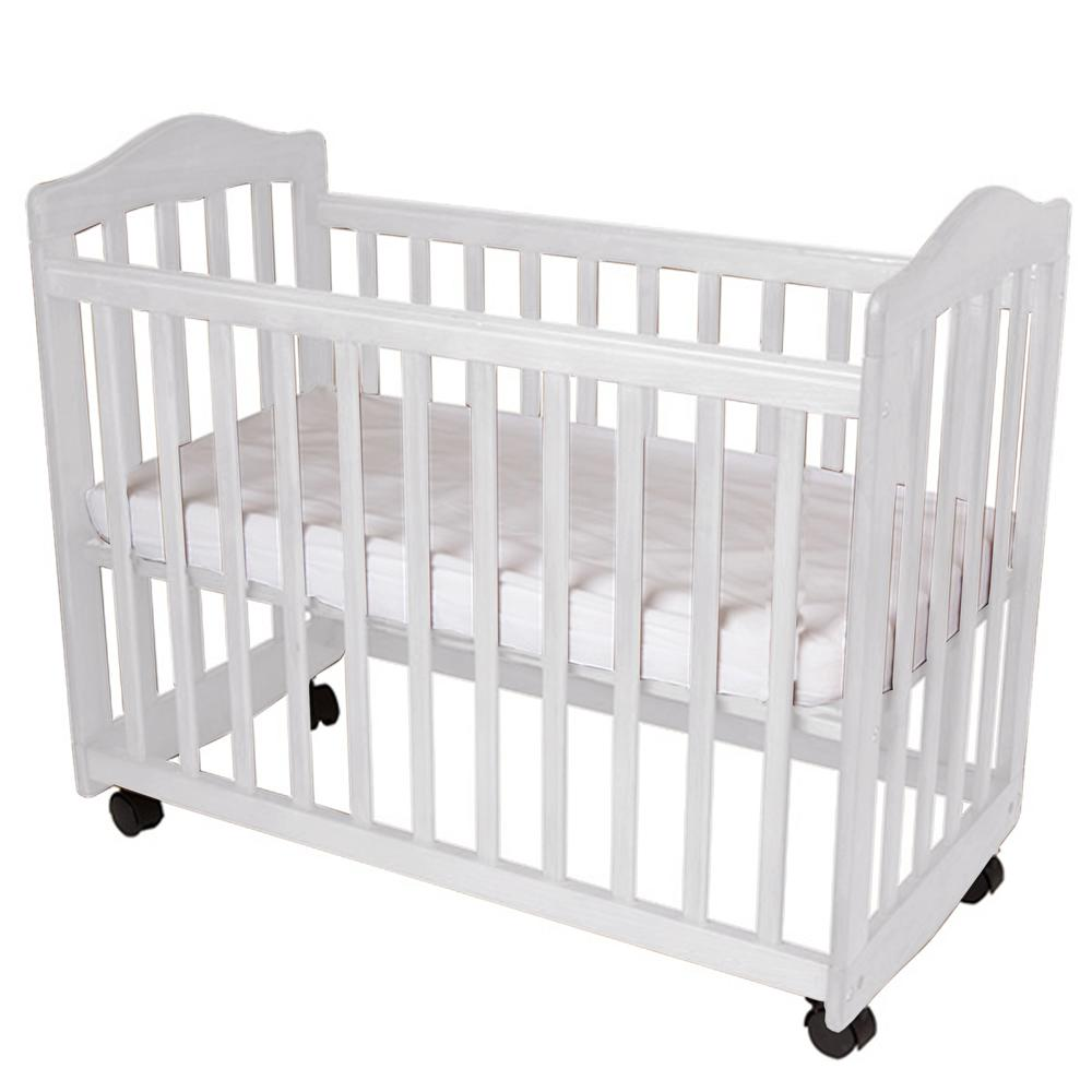 2-in-1 Convertible Cradle & Mini Crib with Mattress, White - Cozy and Versatile Nursery Solution