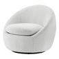 Adelmo Fabric Swivel Accent Chair - Modern Chic Lounge Chair | Boucle Beige & Cardiff Gray