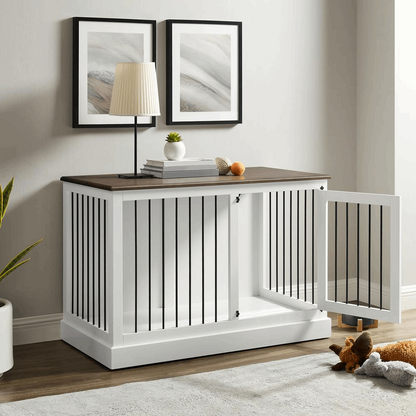 Cozy Heavenly Small Dog Enclosure Furniture With Steel Bars Security