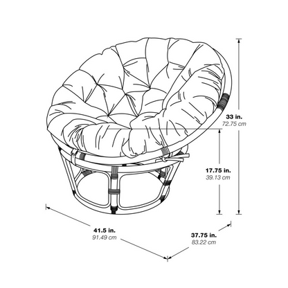 Papasan Chair, Green - Navarrete Furniture