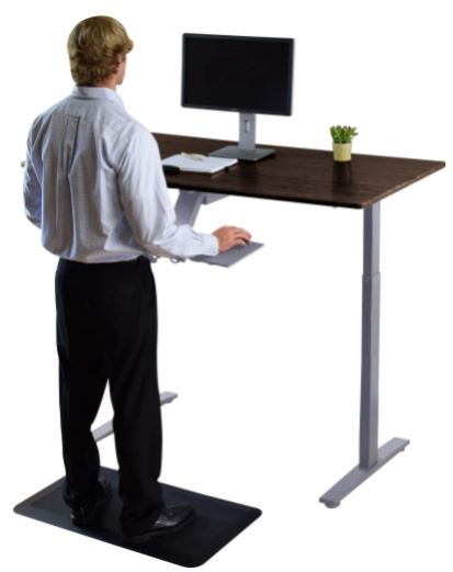 Premier 45" Gray Dual Motor Electric Office Adjustable Standing Desk