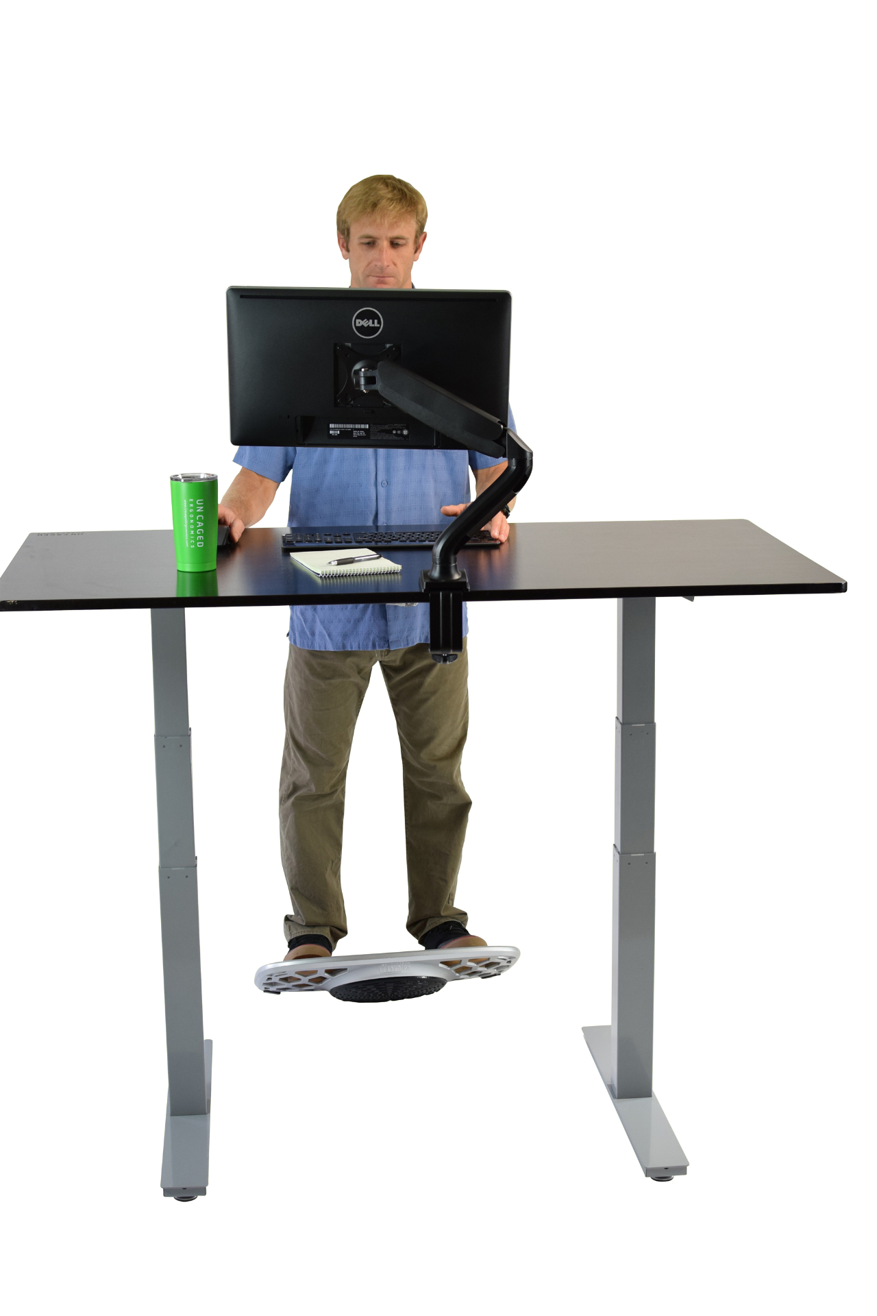 Premier 52" Silver Dual Motor Electric Office Adjustable Standing Desk