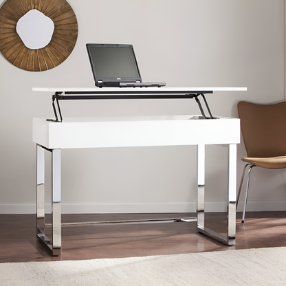 Classic White Adjustable Height Desk - Create Your Perfect Workspace