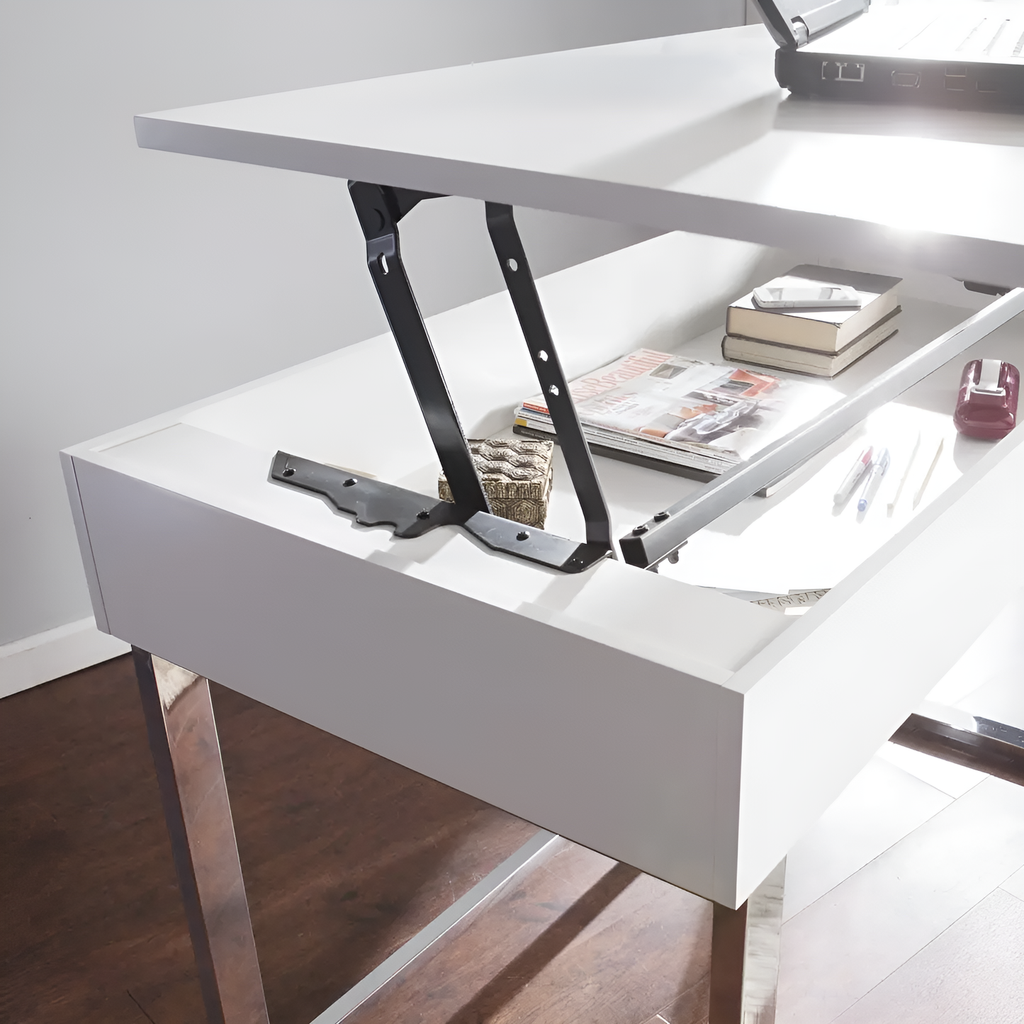 Classic White Adjustable Height Desk - Create Your Perfect Workspace