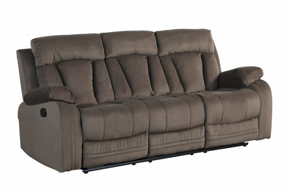 40" Modern Brown Fabric Sofa - Elegant and Functional Recliner Sofa