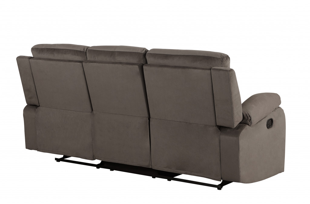 40" Modern Brown Fabric Sofa - Elegant and Functional Recliner Sofa