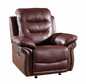 44" Burgundy Comfortable Leather Recliner Chair - Elevate Your Living Space