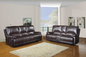 Luxurious Brown Faux Leather Seating Set | 2 Piece Indoor Furniture Collection