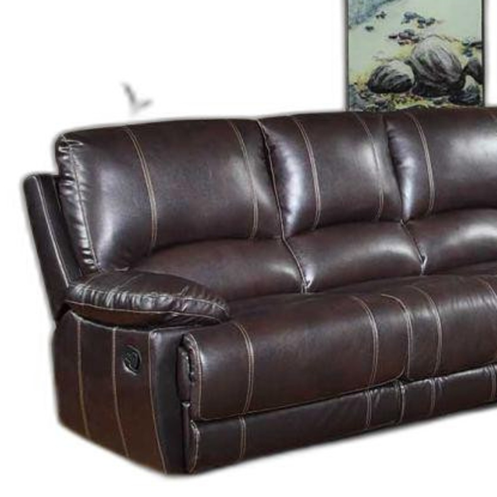 Luxurious Brown Faux Leather Seating Set | 2 Piece Indoor Furniture Collection