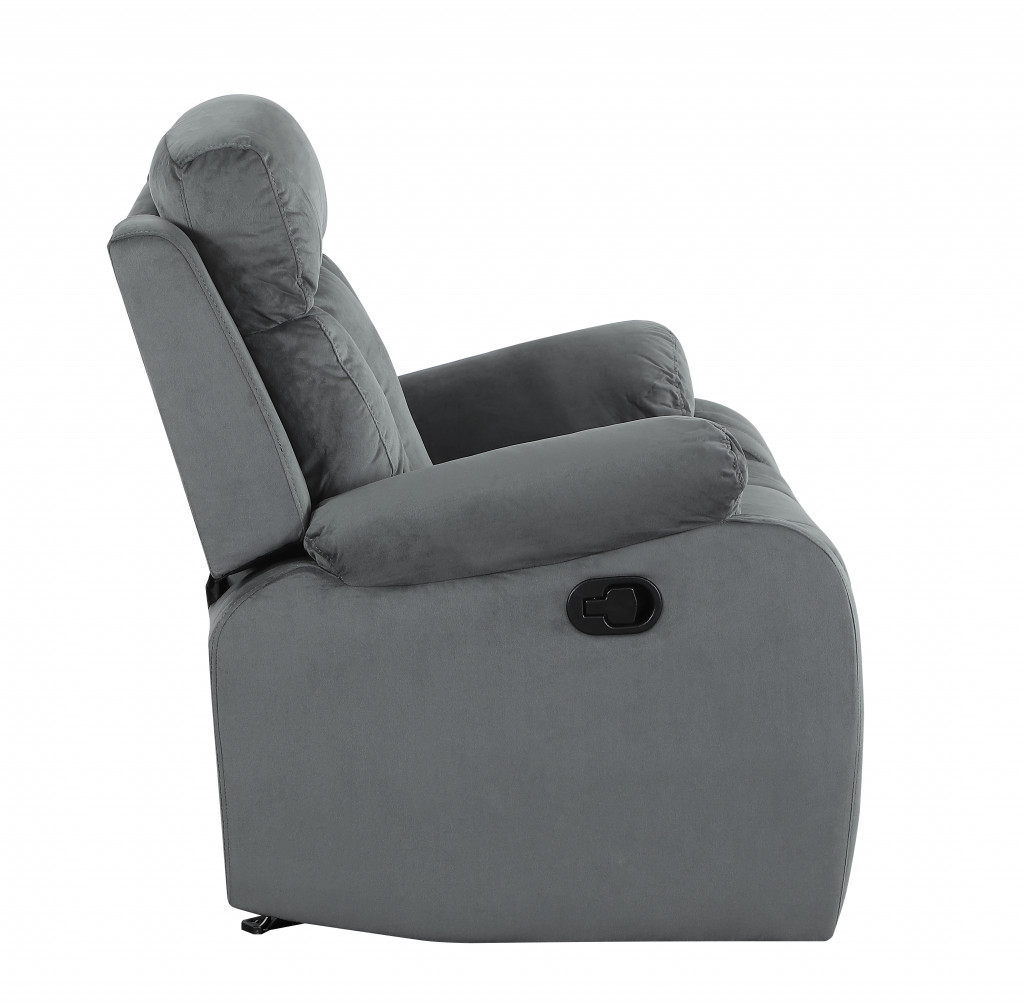 Two Piece Indoor Gray Microsuede Five Person Seating Set - Comfortable and Stylish | [Brand Name]