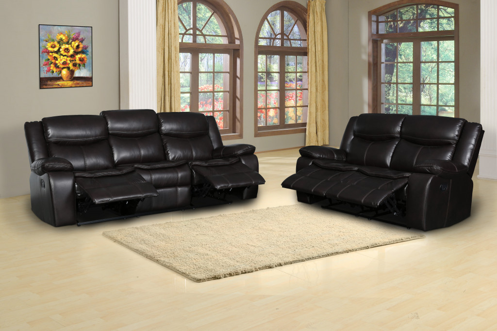 Luxurious Two Piece Indoor Brown Microsuede Seating Set | Comfortable and Durable - Best Prices at Your Doorstep