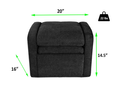 Kids Black Comfy Upholstered Recliner Chair with Storage - Fun, Comfortable, and Versatile!