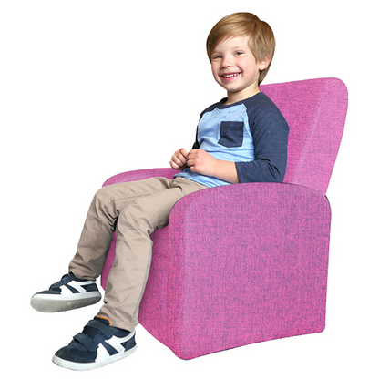 Kids Pink Comfy Upholstered Recliner Chair with Storage - Fun and Functional Furniture for Children and Adults