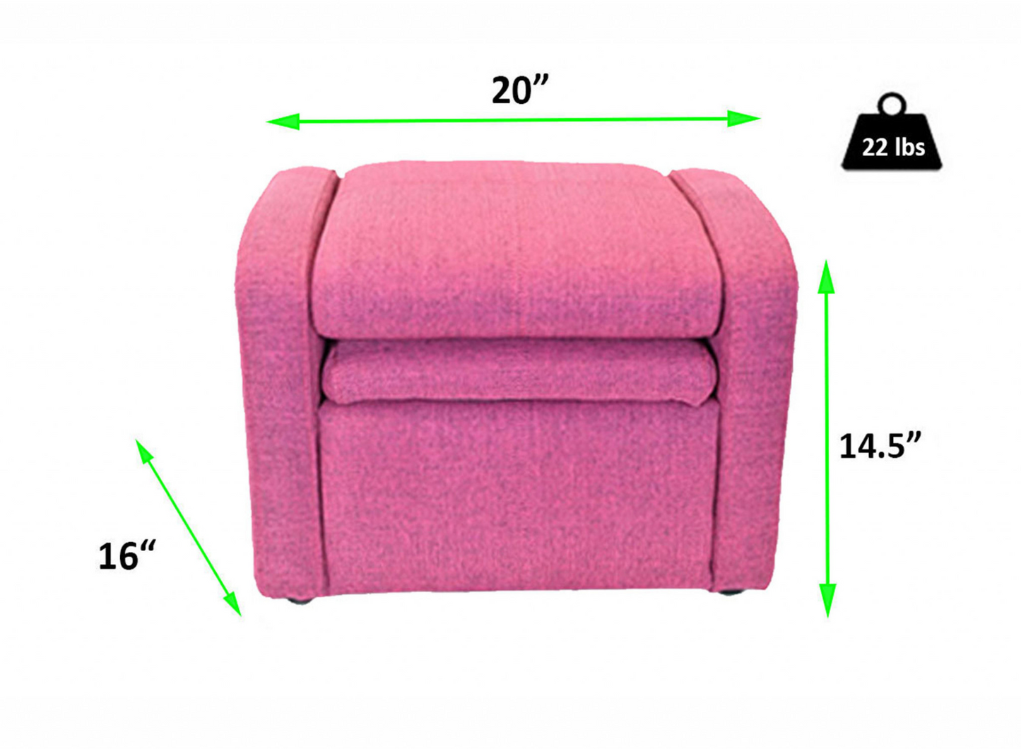 Kids Pink Comfy Upholstered Recliner Chair with Storage - Fun and Functional Furniture for Children and Adults