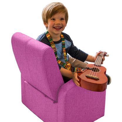 Kids Pink Comfy Upholstered Recliner Chair with Storage - Fun and Functional Furniture for Children and Adults