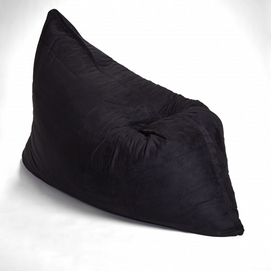 "78"" x 58"" Black Faux Fur Sofa Sack Bean Bag Lounger"