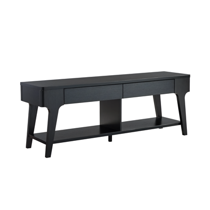 Sleek Modern 60" Black TV Stand with Storage for a Stylish Entertainment Setup