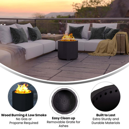 Titus Commercial Grade 19.5 inch Smokeless Outdoor Firepit